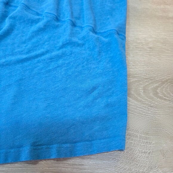 Lululemon Back In Action Pima Cotton Blue Boat Neck Top Womens Size 20 - Picture 12 of 16